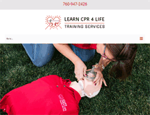 Tablet Screenshot of learncpr4life.com